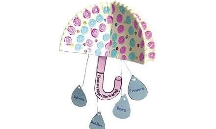 April Showers Umbrella Mobile Craft