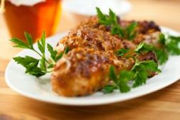 Honey Mustard Chicken (with roasted Veggies)